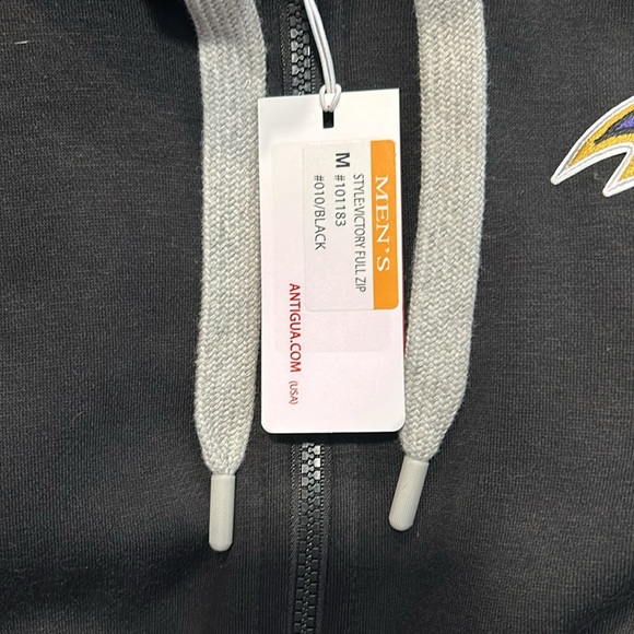 BALTIMORE RAVEN full zip hoodie. NWT Antigua - Picture 7 of 7